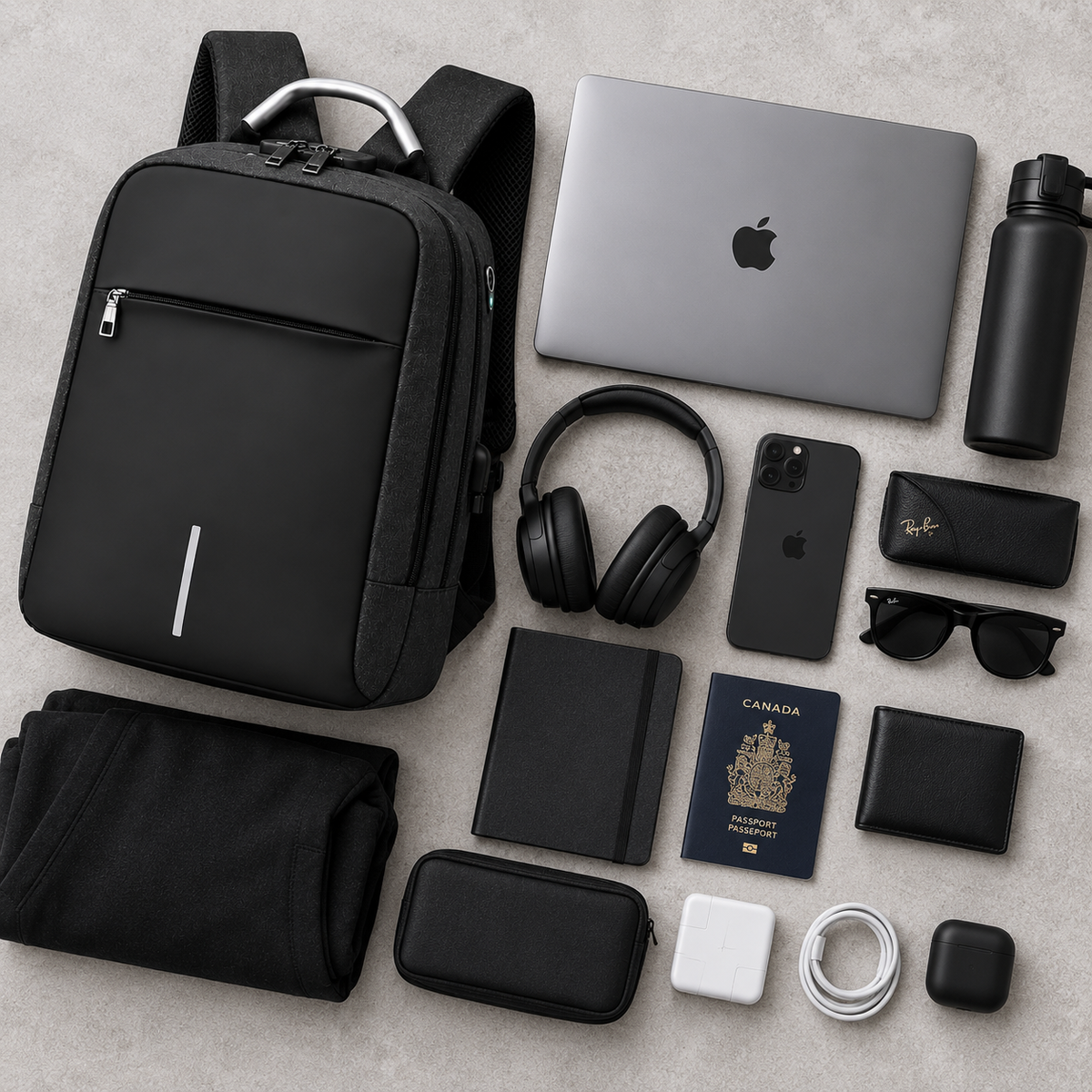 Anti-Theft Travel Backpack (USB Charging)