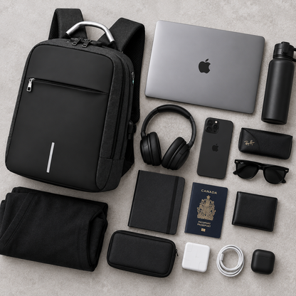Anti-Theft Travel Backpack (USB Charging)