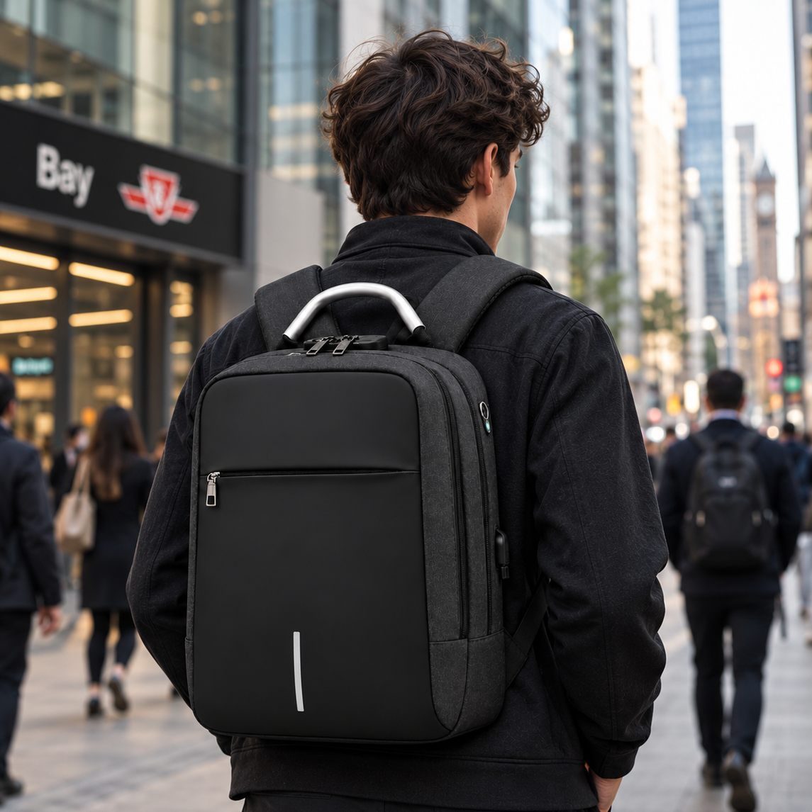 Anti-Theft Travel Backpack (USB Charging)